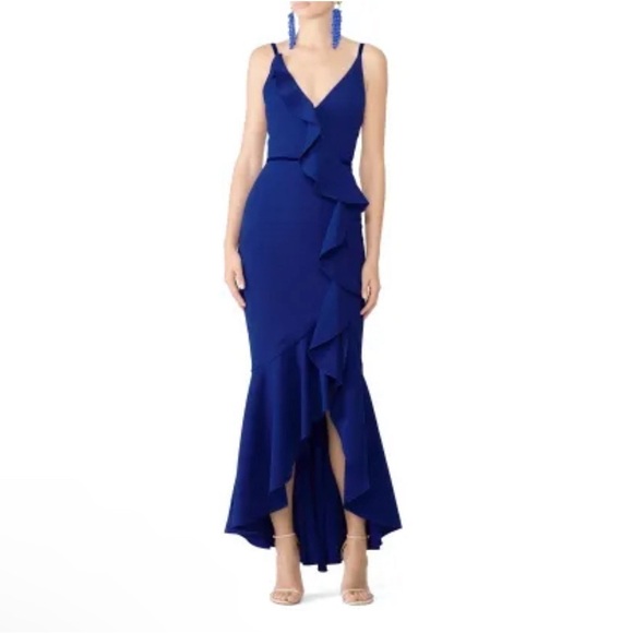 Marchesa Notte
Royal Blue Ruffle Gown size 4 - Picture 3 of 17